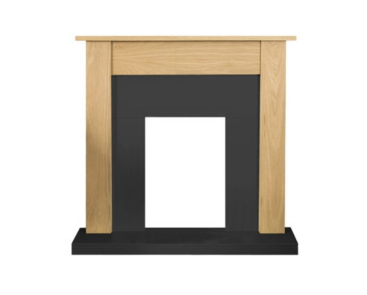Skyla Fireplace in Oak and Black, 43 Inches
