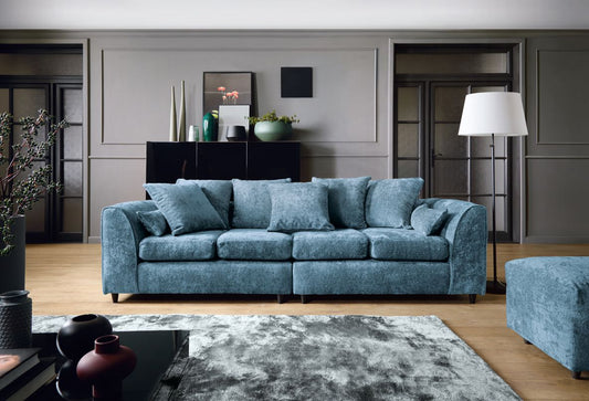 Heidi 4 Seater Sofa - Dark Blue