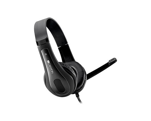Black headset with Microphone 3.5mm