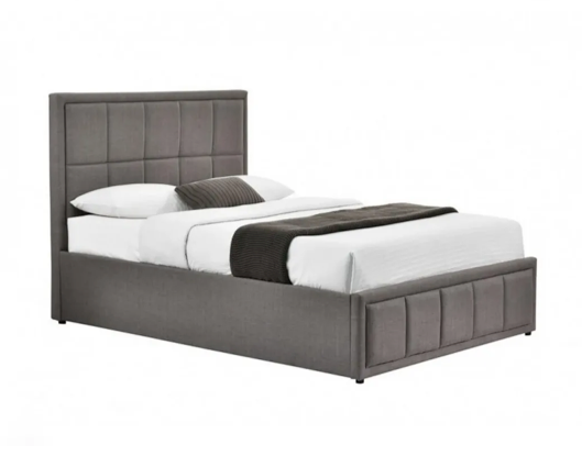Harrison Ottoman Double Bed - Grey