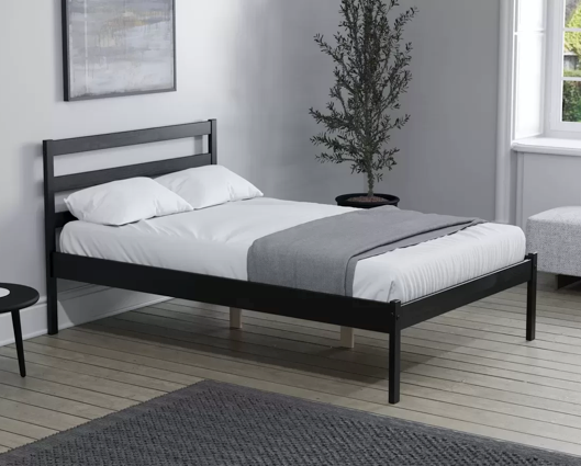 Lena Small Double Bed- Black