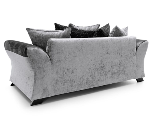 Francisco 3 Seater Sofa - Black & Charcoal