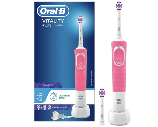 Oral B Vitality Plus Cross Action Toothbrush Pink