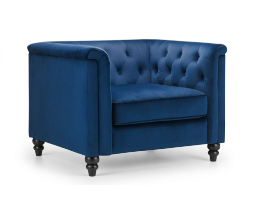 Simone Chair - Blue Velvet