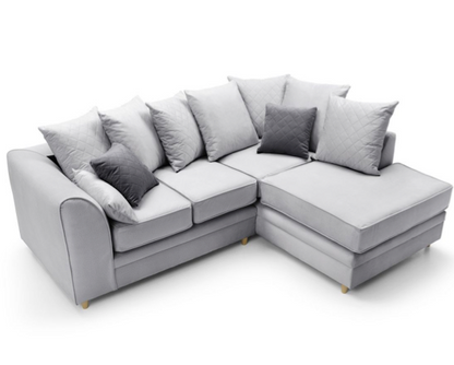 Chevelle Right Hand Facing Corner Sofa - Light Grey