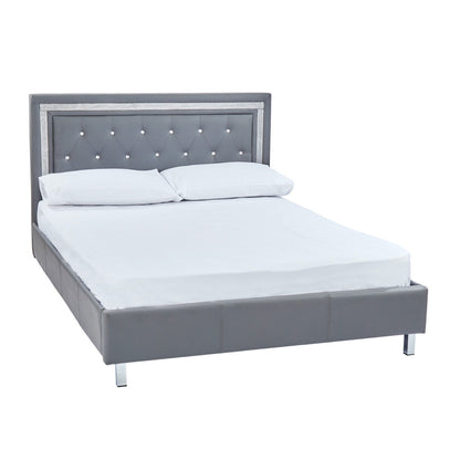 Calvino Double Bed Grey