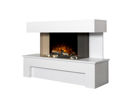 Hannah Fireplace Suite 43inch With Remote Control - White