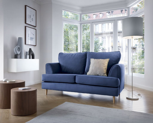 Hollie 2 Seater Sofa - Oxford Blue