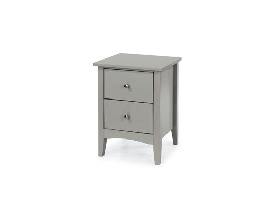 Como 2 Drawer Bedside Cabinet-Light Grey