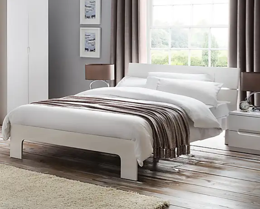 Empire King Bed - White